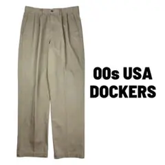 90s USA製 DOCKERS ツータック チノパン グリーン カーキ - メルカリ