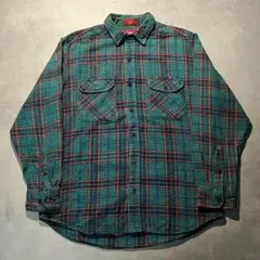 90s coleman ヘビー ネル ヘビネル 長袖 シャツ アメカジ 古着