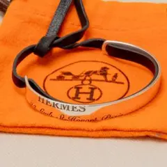Hermès カルトゥーシュ バングル ブレスレット Ag925 × レザーのサムネイル