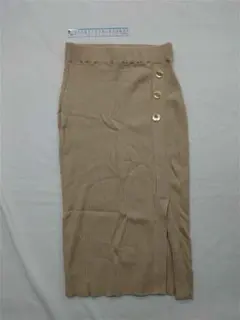 ■ゲス GUESS リブニットタイトスカート ベージュ系 S レディース