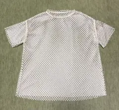 メッシュトップス 半袖Tシャツ ホワイト