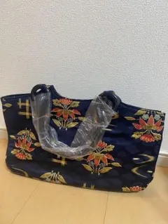 【新品未使用】ネイビー 花柄バッグ　和装　MSD MURATA 20周年記念式典