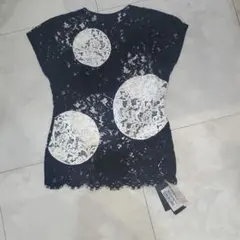 DOLCE&GABBANA　レース ノースリーブシャツ 黒