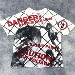 90s ジュラシックパーク フルグラフィックTシャツ 映画T ホワイト XL 