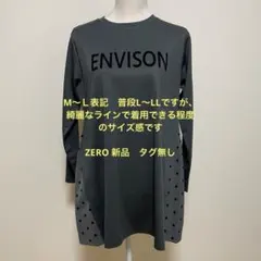 レディース　ワンピース・チュニック　長袖　ドット柄サイドパネル　M〜Ｌ