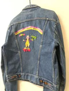 【70s】【黒タグ】Wrangler ラングラー デニムジャケット 刺繍