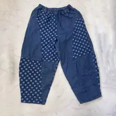 milimili ミリミリ 切り替えボールパンツ 総ゴム F デニム ドットのサムネイル