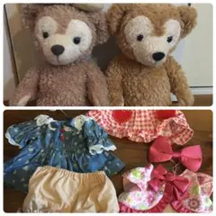 東京ディズニーシー　ダッフィー　シェリーメイ　ぬいぐるみ&服　2体セット
