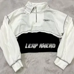 新品！キッズ子ども女の子Biskee ハーフジップ クロップドトレーナー 150