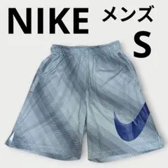 ナイキ　ビッグロゴ　DRI-FIT　ハーフパンツ　グレー×ブラック　メンズ　Sのサムネイル