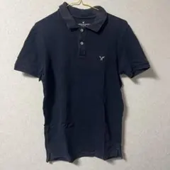 ネイビー ポロシャツ 刺繍ロゴ付き