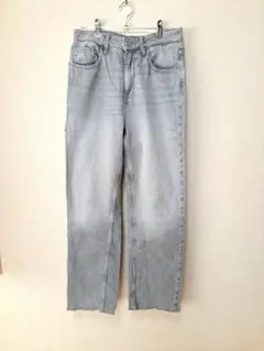ZARA ザラ ハイウエストストレートデニム ストレートジーンズ w28 グレーのサムネイル