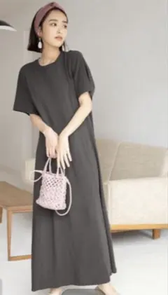 GRL USAコットンTシャツワンピース[iz215]