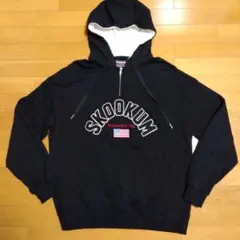【極美品‼️】SKOOKUM フード付きパーカー 黒　Lサイズ