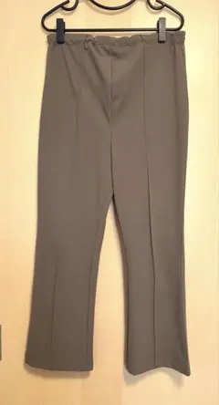 LEPSIM マタニティ フレアパンツ ダークベージュ