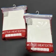 新品未開封　ジーユー　スタイルヒートエクストラ　クルーネックT　Lサイズ　2枚