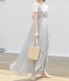 新品、タグあり！シアーワッシャーキャミワンピース　フーズフーチコ　ミント