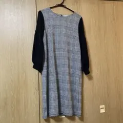 Grove チェック柄　ワンピース 長袖