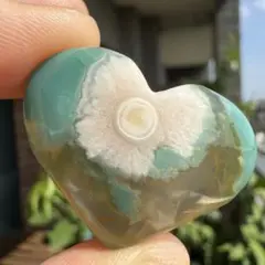 高品質 グリーン桜瑪瑙パーム⑤から⑧ A無着色グリーン桜瑪瑙 9.5mm 内径17.5cm | pundarika