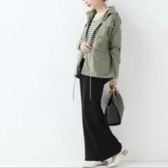 SLOBE IÉNA ノーカラージャケット コットン ミリタリー スタンドカラー