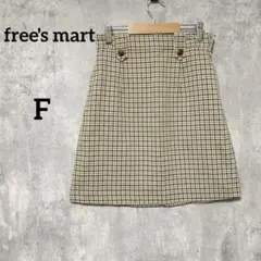 free's mart チェック柄タイトスカート ボタン付き Fミニスカート