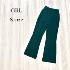 グレイル パンツ スラックス フレアパンツ グリーン ウエストゴム 美脚
