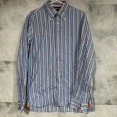トミー　80's 2 ply fabric 長袖　ボーダー　シャツ　M 古着