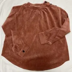 アンドサーチ　ピンク　長袖　プルオーバー　カジュアル