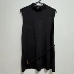 ZARA ダークグレー スリーブレス ニットベスト