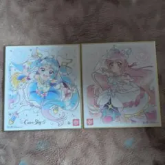 ひろがるスカイプリキュア　色紙　キュアミラクル　キュアマジカル　保護フィルムありのサムネイル