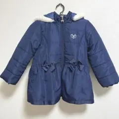 ネイビー フード付き 中綿コート