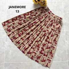 ⑧7 JANEMORE 総柄プリーツスカート 13 ロング丈 きれいめ 上品のサムネイル