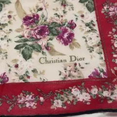 Christian Dior 花柄 ハンカチ 約50cm