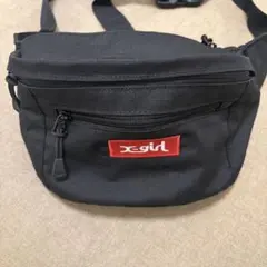 x-girl ブラック ボディバッグ