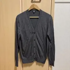 ユニクロ エクストラファインメリノVネックカーディガン メンズ サイズM