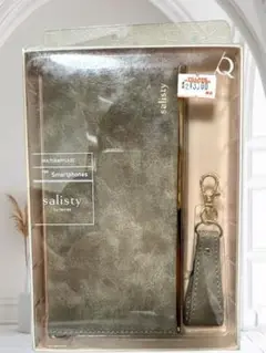 [新品未使用]　salisty 手帳型スマホケース グレーiPhone16など