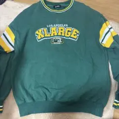 XLARGE グリーン ロゴ刺繍 トレーナー