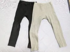 値下げ★UNIQLOレギンス 2色セット (黒・ベージュ) 110cm 2枚