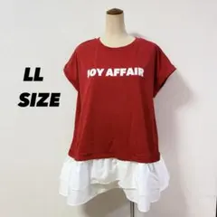 SUNNY HOUSE ロゴ プリント 裾フリル 付き ノースリーブ Tシャツ