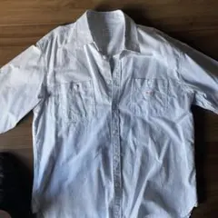 coen ストライプ柄 長袖シャツ X-LARGE