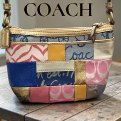 COACH　コーチ　ワンショルダーバッグ　斜めがけ　パッチワーク