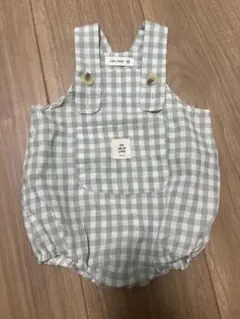 valubebe シュガーチェックメルンロンパース　サロペット 70cm