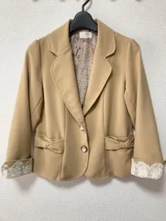 【最終値下げ！】a.r.w ベージュ レース ジャケット レディース