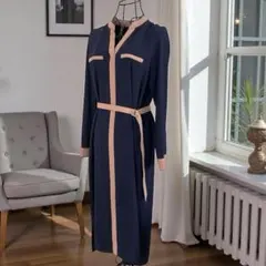 LOVELESS ラブレス 配色ワンピース ネイビー ベージュ フォーマル