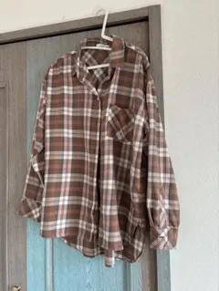 ベイフロー　ポリエステルチェックシャツプルオーバー