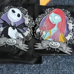 ナイトメアビフォアクリスマス　ジャック　サリー　ピンズ