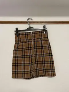 one way ミニスカート　チェック　ハウイエスト
