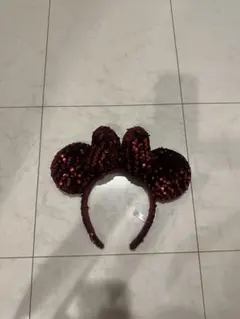 ミニーマウス風スパンコールカチューシャ