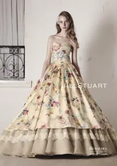 JILLSTUART フラワープリント カラードレス ジルスチュアート