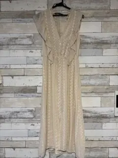 ZARA フリル付きマキシドレス Sサイズ